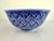 Ceramic Vintage Italian Blue Ceramic Basketweave Bowl For Sale - Image 7 of 11
