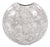 Round Gray Marbled Iron Disc Vase- Large For Sale