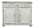 18th Century Country French Hand-Carved Whitewashed Buffet For Sale