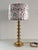 Mid-Century Brass Table Lamp with Ikat Lampshade, 1970s For Sale - Image 6 of 15