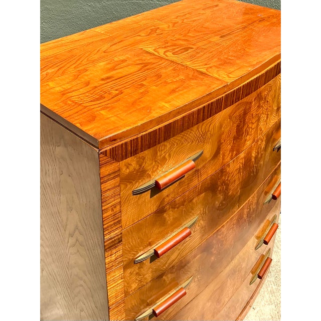 Vintage Deco Burl Wood Stall Chest of Drawers For Sale - Image 9 of 12