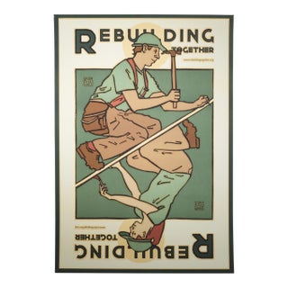 David Lance Goines, Rebuilding, Poster 2006 For Sale