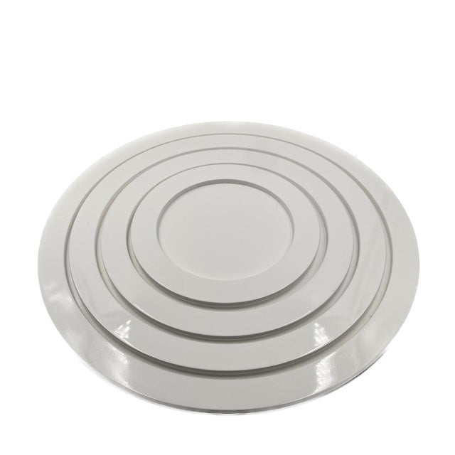 Great White Centerpiece Stacked White Plastic Trays, Italy 1970s For Sale - Image 4 of 9