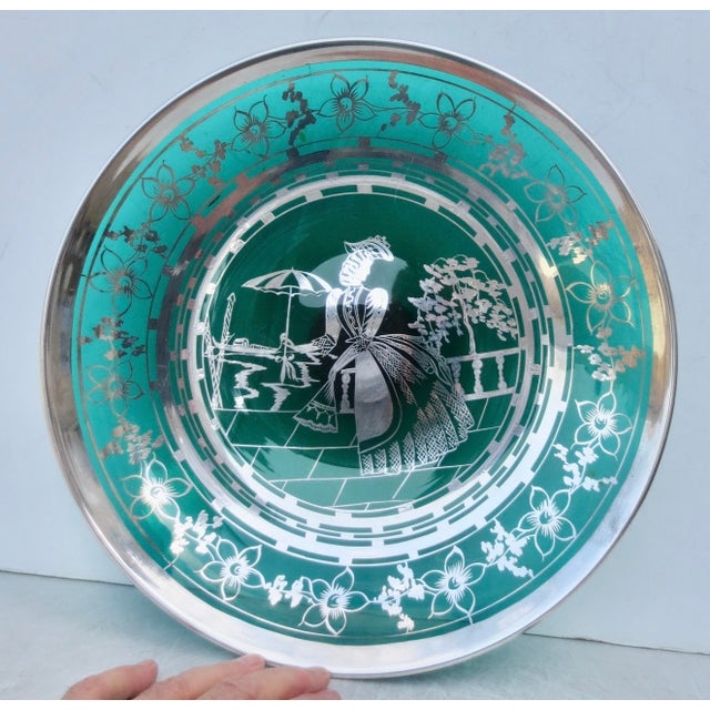 Venician Art Deco Silver-Overlay Centerdish Circa 30s For Sale In New York - Image 6 of 8