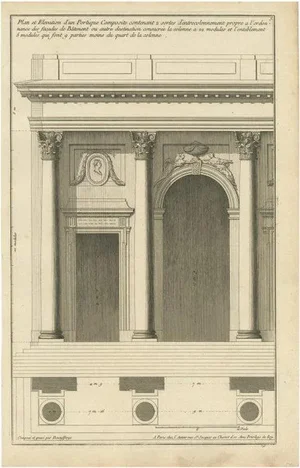 Neufforge, Architecture Illustration of a Composite Portico, 1770, Print