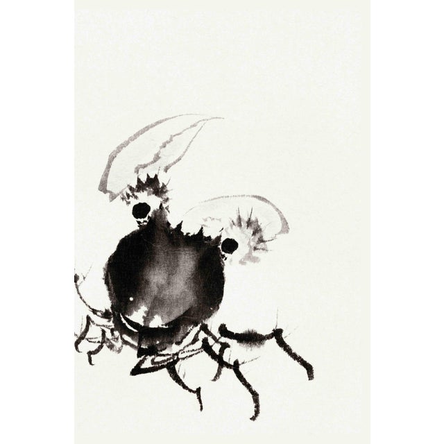 Japanese Crabs by Katsushika Hokusai, Vintage Japanese Art Print Reproduction, 24" X 16" For Sale - Image 4 of 8