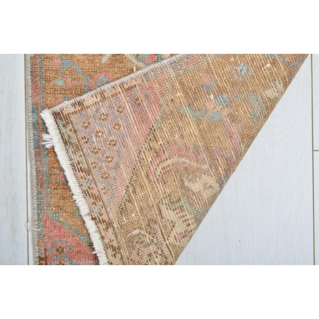Turkish Mid 20th Century Small Handknotted Floral Rug For Sale - Image 3 of 5