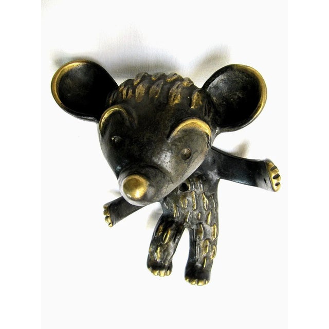 Mid-Century Modern Large Brass Bear Hook by Walter Bosse, 1950s For Sale - Image 3 of 6