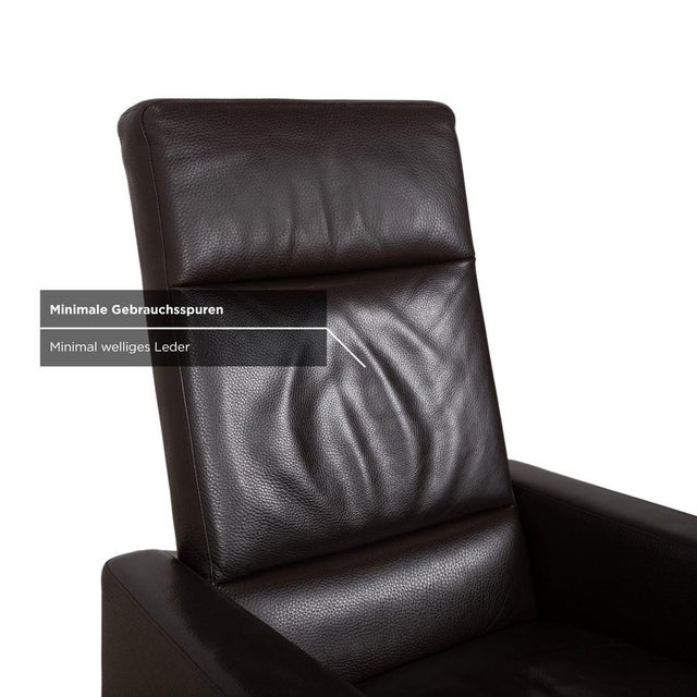 Animal Skin Leather and Chrome Alba Armchair with Manual Reclining Function from Brühl For Sale - Image 7 of 15