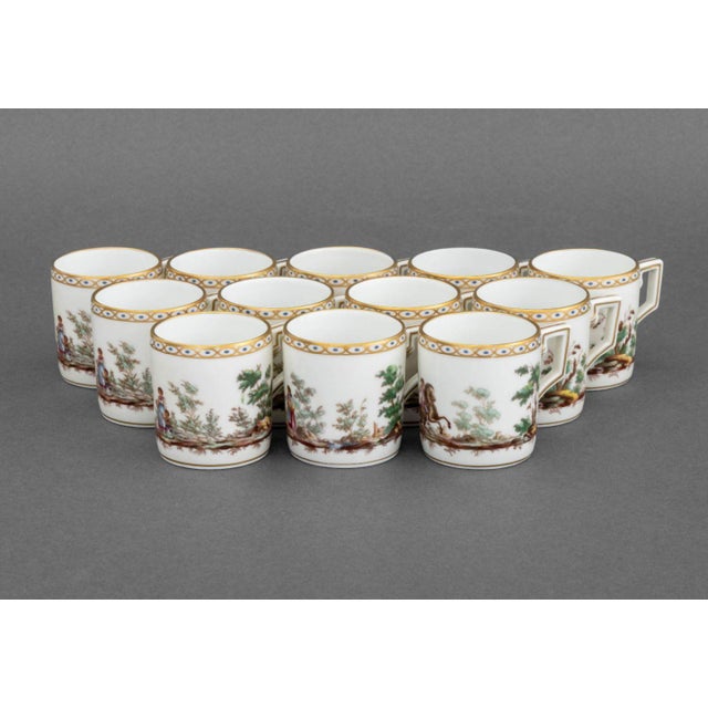 Late 20th Century Richard Ginori "Pittoria" Demitasse Service, 22 pcs For Sale - Image 10 of 17