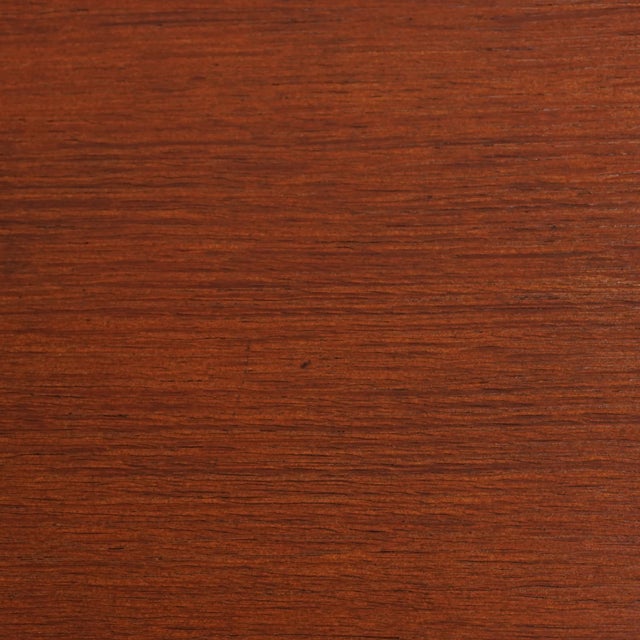 Wood Midcentury Teak Rolling Bar Cart For Sale - Image 7 of 10
