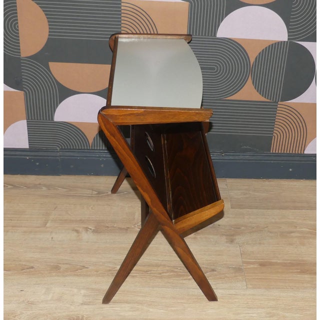 Beautifully designed piece of furniture 1950s Practical side table with its unique look – a real eye-catcher in your...