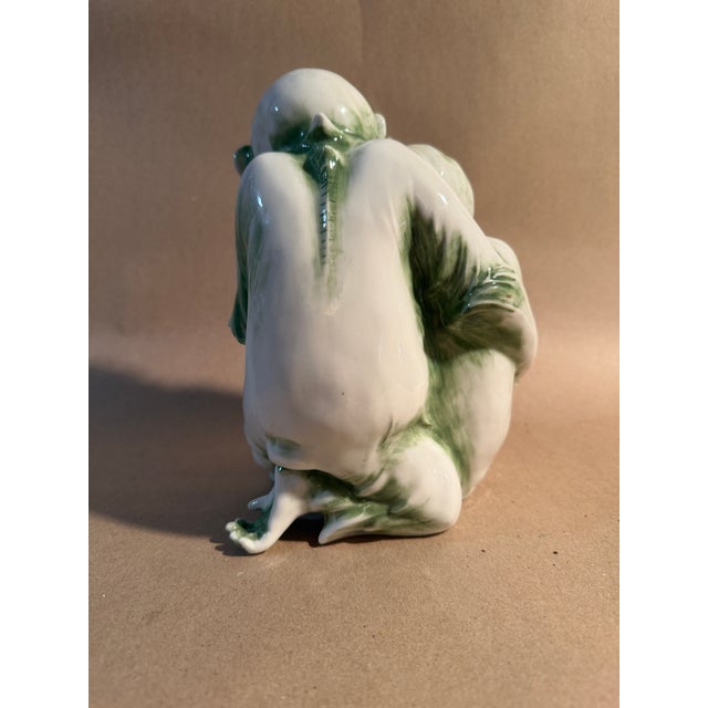 Ceramic Mid 20th C Dresden Pair of Porcelain Monkeys For Sale - Image 7 of 8