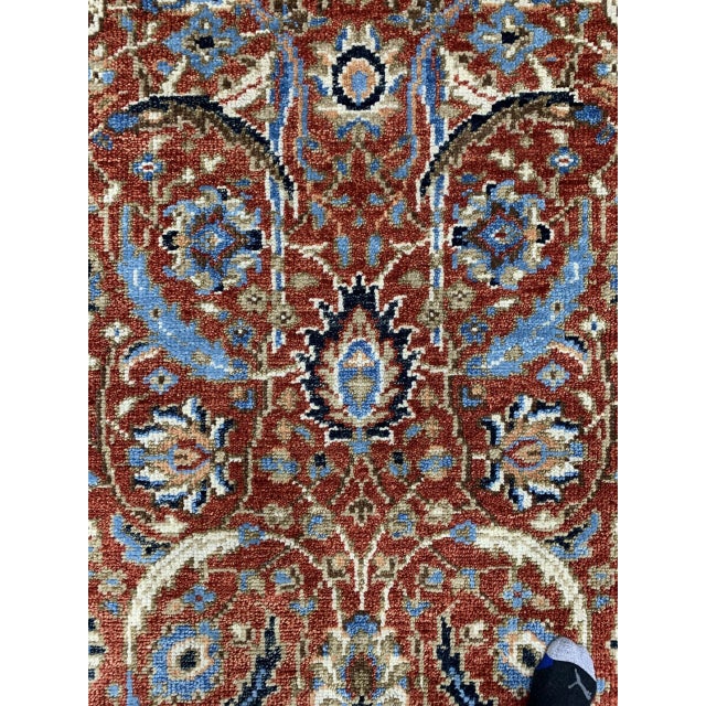 2020s 9x12 Rustic Oriental Red Traditional Floral Hand Knotted Wool Carpet Rug For Sale - Image 5 of 5
