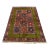 Yalameh Rug 4'10'' X 6'8'' Green Wool Vintage Tribal Hand-Knotted Carpet For Sale