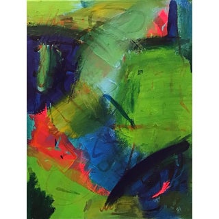 Intuitive Abstract Painting on Stretched Canvas by Steve Stilgenbauer For Sale