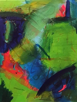 Intuitive Abstract Painting on Stretched Canvas by Steve Stilgenbauer