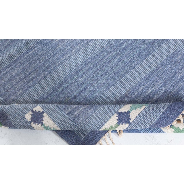 Doris Leslie Blau Vintage Swedish Flat Woven by Ulla Parkdal For Sale - Image 4 of 7