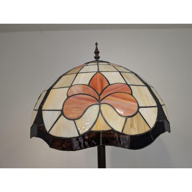 Tiffany Stained Glass Floor Lamp For Sale - Image 4 of 18