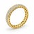 Contemporary Sonia B 18k Three Row Diamond Eternity Band, Size 8 For Sale - Image 3 of 4
