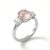 Not Yet Made - Made To Order Rose Quartz Engagement Ring, Pink Gemstone Bridal Ring Us 7 For Sale - Image 5 of 5