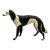 Rare & Large Size Model Antique American Cast Iron Russian Wolfhound / Borzoi Dog Doorstop 10.5 Inch Tall X 15 Inches Long For Sale