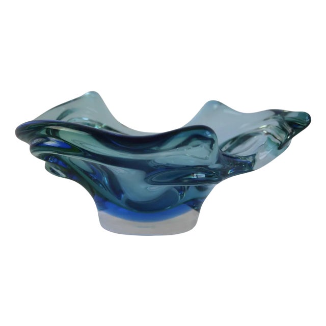 Mid-Century Modern Czech Art Glass Bowl by Chribska, 1960s For Sale