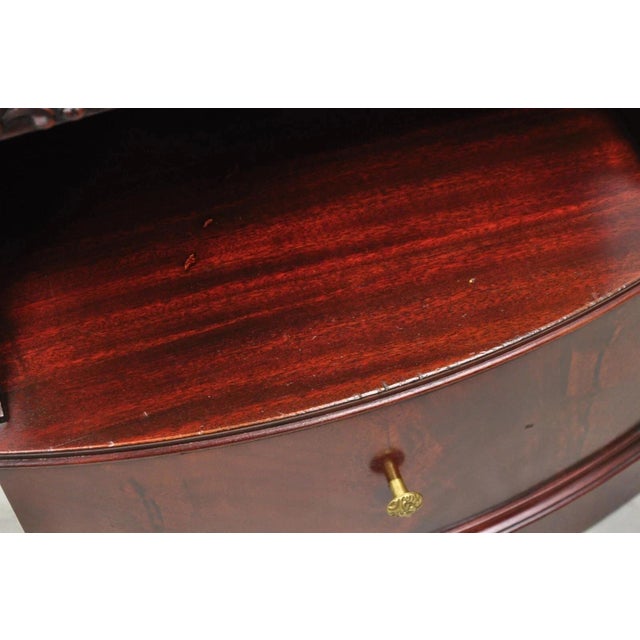Vintage Chinese Chippendale Mahogany 2 Drawer Nightstands Bedside Tables - Pair For Sale - Image 11 of 12
