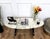 Mid-Century Modern Italian Coffee Table in Carved Walnut with Oval White Marble Top, 1950s For Sale - Image 3 of 9
