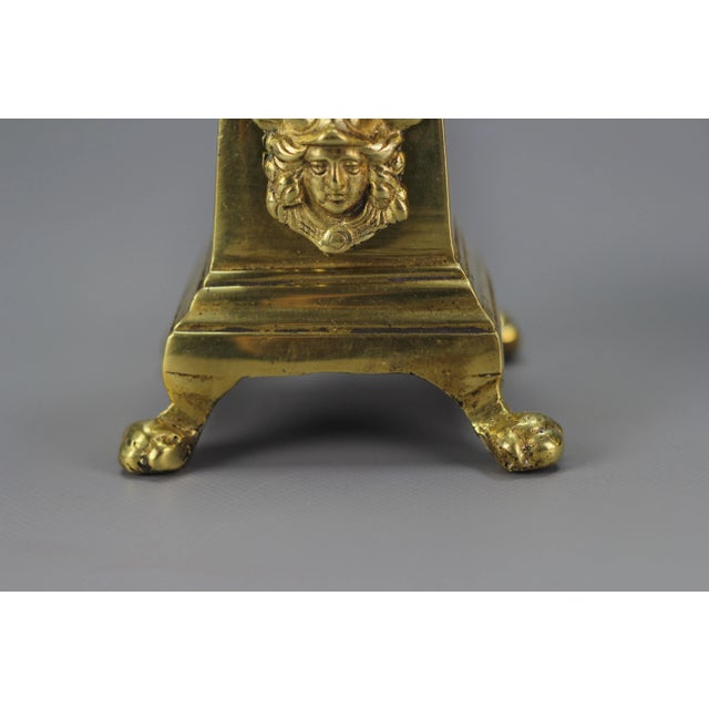 French Bronze and Iron Firedogs, Early 20th Century, Set of 2 For Sale - Image 9 of 18