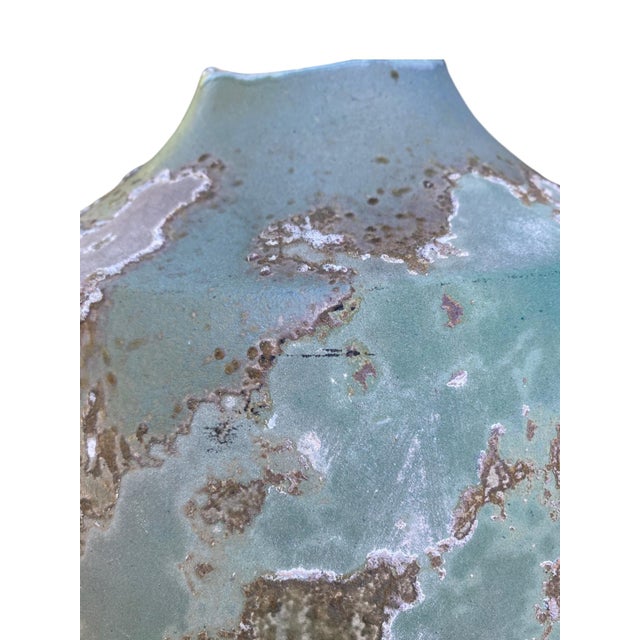 Large Tony Evans Raku Vase "Ancient Sands" California Studio Pottery For Sale - Image 9 of 15