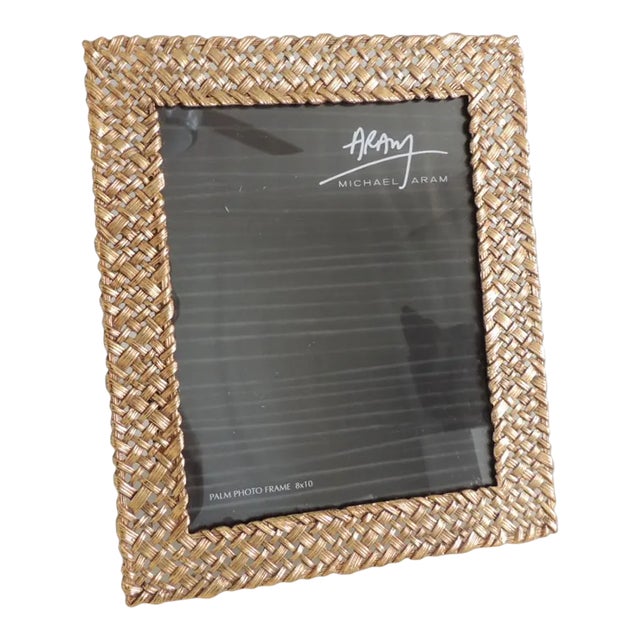 Goldtone Palm Picture by Michael Aram For Sale