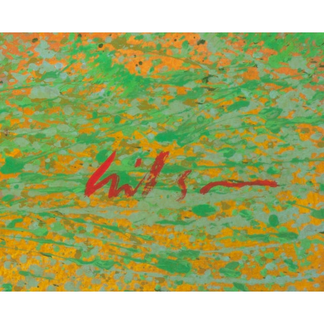 Paper 1980s “Trees” Abstract Acrylic Landscape Diptych by Harry Hilson For Sale - Image 7 of 9