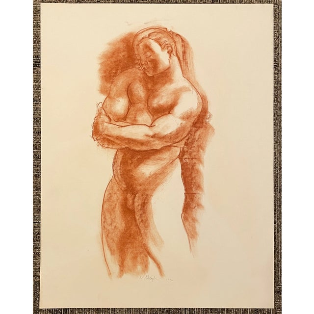 Figurative 1996 Neil Meitzler Standing Muscular Male Nude For Sale - Image 3 of 3