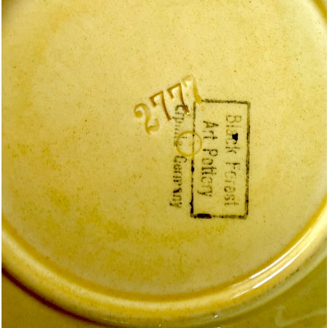 Early 20th Century Vintage German Basket Weave Majolica Style Plate For Sale - Image 5 of 5