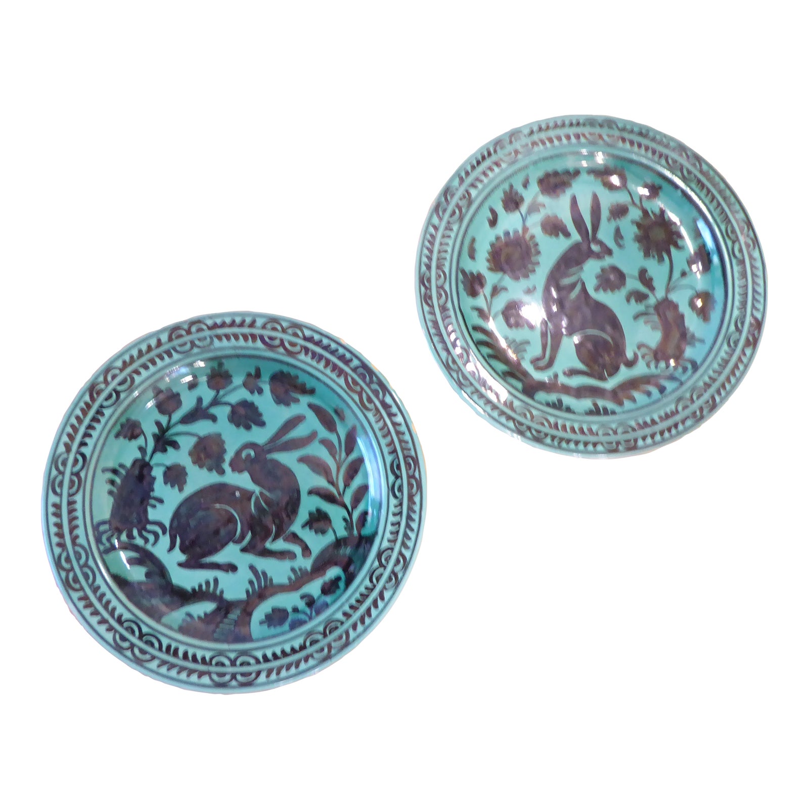 Vintage Italian Majolica Plates - a Pair | Chairish