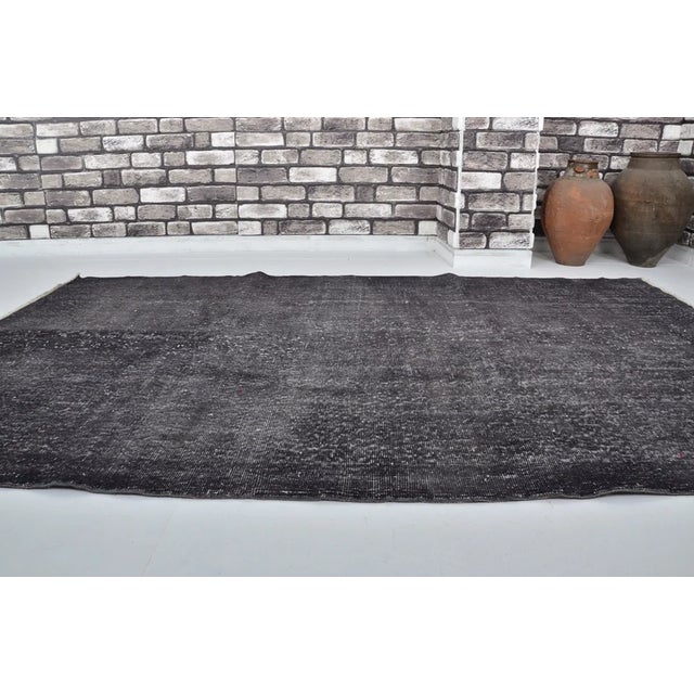 Vintage Turkish Oushak Black Rug For Sale In Phoenix - Image 6 of 10