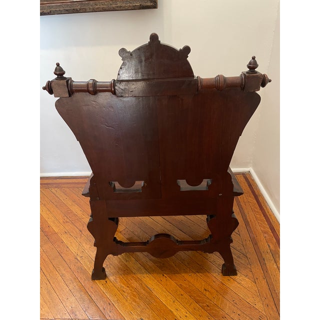 Burnt Umber Mid 19th Century Victorian Bishop Bench For Sale - Image 8 of 13