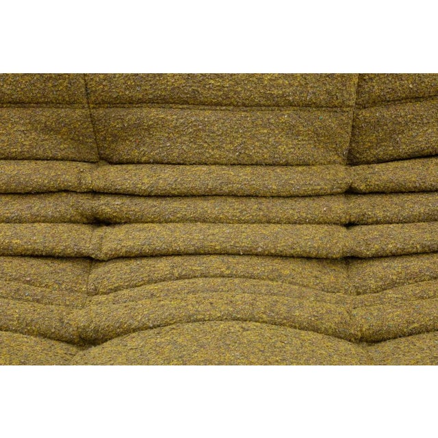 Textile Togo Three-Seater Sofa in Olive Bouclet by Michel Ducaroy for Ligne Roset For Sale - Image 7 of 18