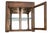 Mid-Century Modern 1970s Campaign Vintage Henredon Lighted Oak Corner Display Cabinet With Glass Door For Sale - Image 3 of 12