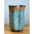 Vintage Textured Blue Ceramic Vase For Sale - Image 11 of 12