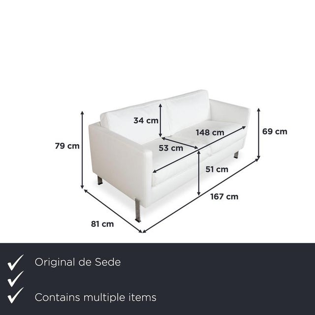 with this de Sede Duo, you get two identical two-seater sofas in a radiant white and cream color scheme for your living...