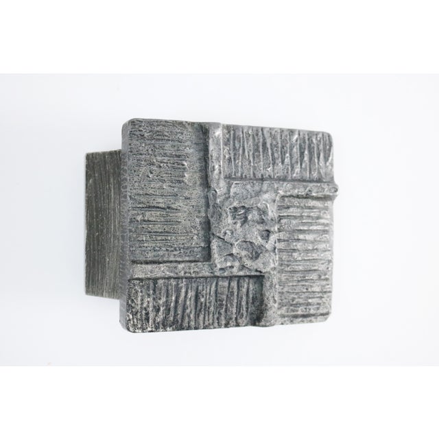 Brutalist front door handle Cast aluminum Height 14cm Width 17cm Depth 8cm Hole spacing 7cm