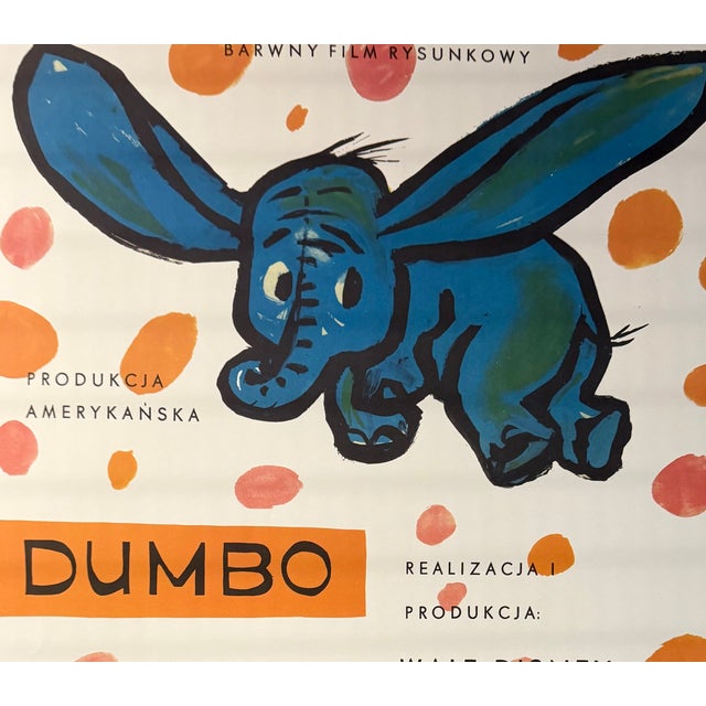 A. Huskowska – Dumbo (1961), Official Limited Edition Reprint Poster No. 26, Printed in Poland For Sale - Image 4 of 8