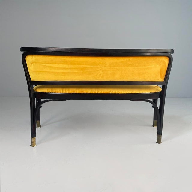 Wood Austrian Bench by Gustav Siegel for Jacob & Josef Kohn, 1930s For Sale - Image 7 of 16