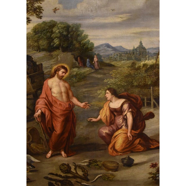 17th Century Workshop of Jan Brueghel the Younger, Noli Me Tangere, 1650, Oil on Canvas For Sale - Image 5 of 16