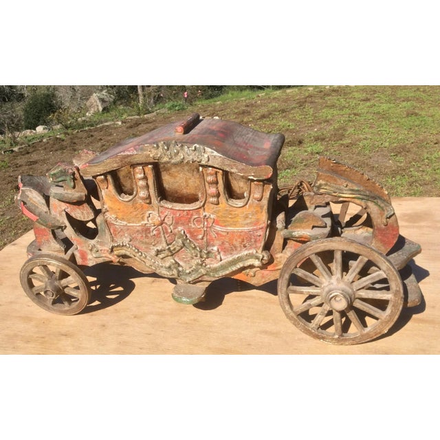 Antique Carriage Themed Lamp For Sale - Image 9 of 10