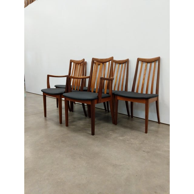 Brown Set of 6 Vintage Mid Century Modern Dining Chairs by G Plan For Sale - Image 8 of 9