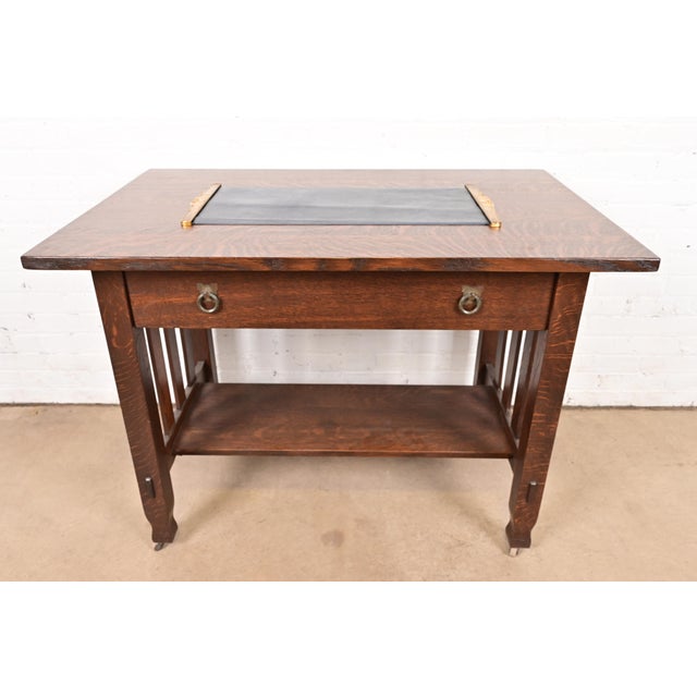 Tiffany Studios New York Louis XVI Bronze Doré Blotter Ends With Leather Desk Blotter For Sale - Image 13 of 14