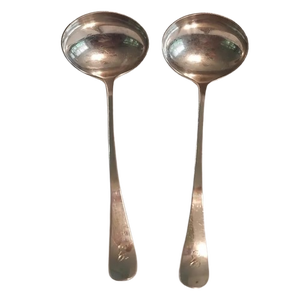 Two Vintage American Sterling Silver Small Ladles, Attributed to Watson Company, Momogrammed